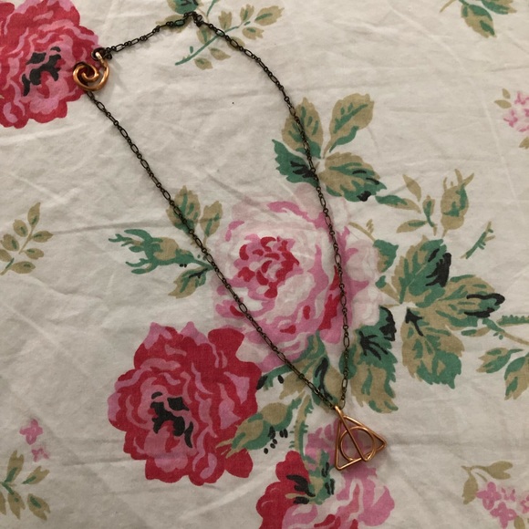 Handmade HP Deathly Hallows Wire Necklace - Picture 4 of 4